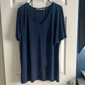 Soft Surroundings Layered Tiered Short Sleeve Tunic Top Size L